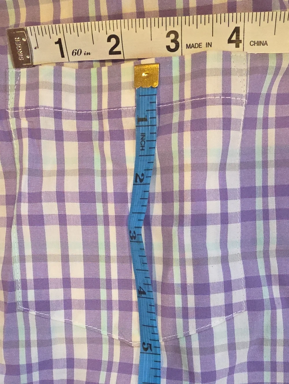 J. Crew Purple and White Plaid Button-Down Shirt